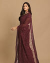 Coveted Wine Saree image number 4